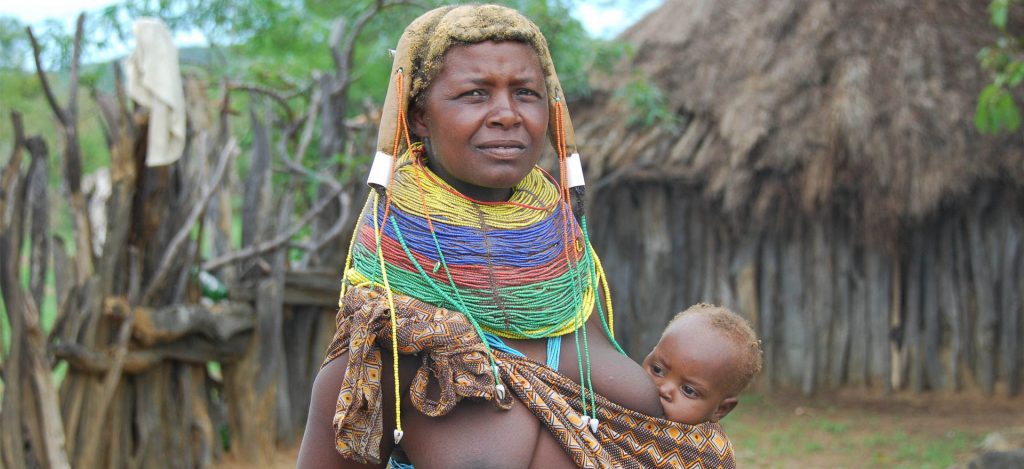 Angolan woman with baby - small group tour
