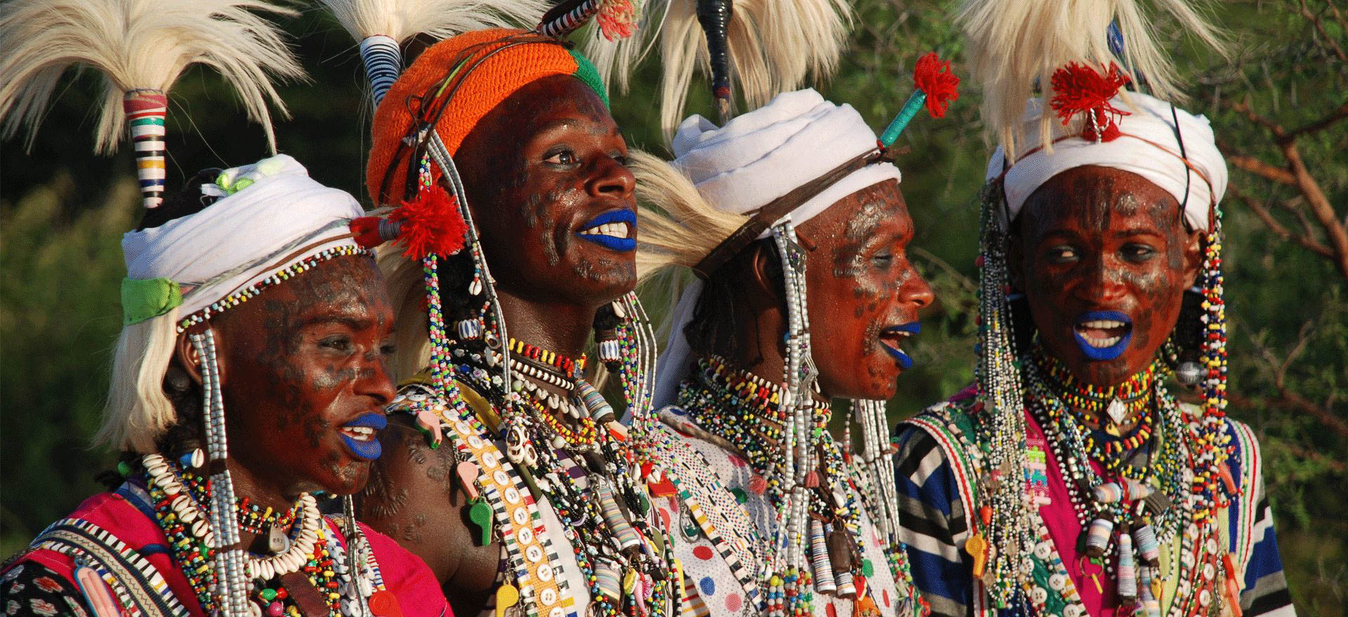 Wodaabe men at the Gerewol Festival - Chad tours