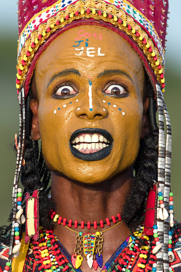Wodaabe man with painted face - Chad tours and holidays