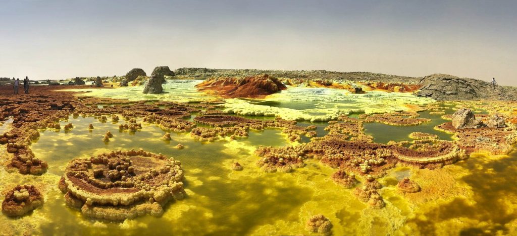 Dallol hot springs in the Danakil Depression - Danakil tours