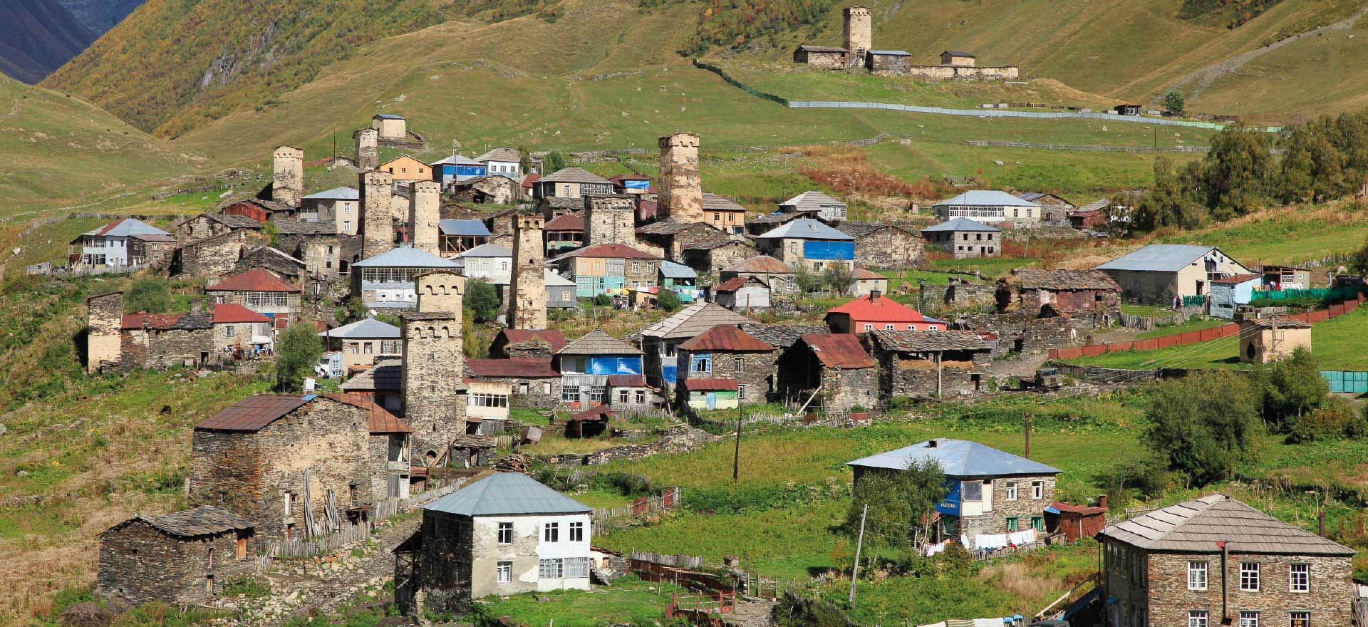 Village of Ushguli with traditional watchtowers - Georgia tours and holidays