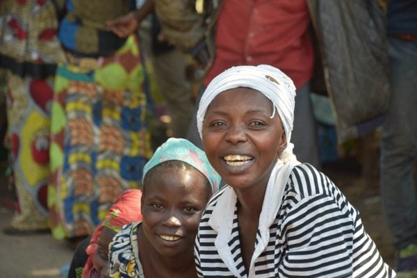 Young women in Goma market - Congo tours