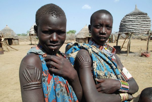 Toposa women with traditional scarifications - South Sudan tour