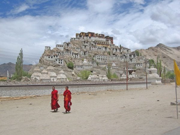 Buddhist monks outside monastery - Ladakh holidays and tours