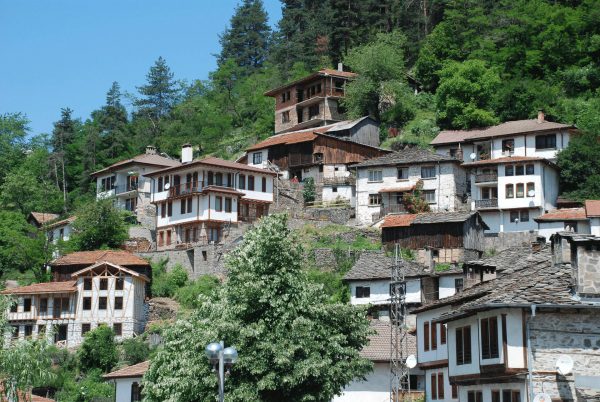 Mountain village with traditional houses- Bulgaria holidays