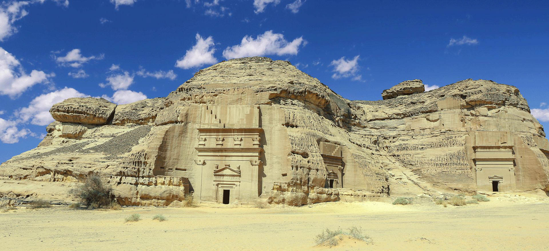 Ancient Nabataean tombs at Madain Saleh - Saudi Arabia tour