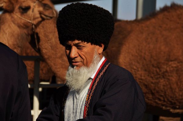 Turkmen elder in traditional hat - Central Asia holidays