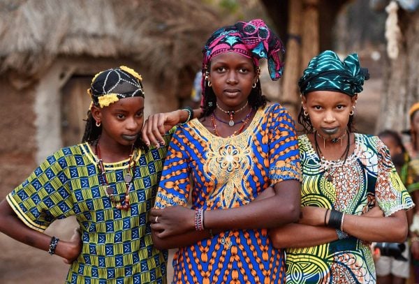 Fulani girls in rural village - Ivory Coast holidays