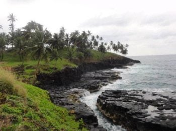 Coastal scenery in São Tomé