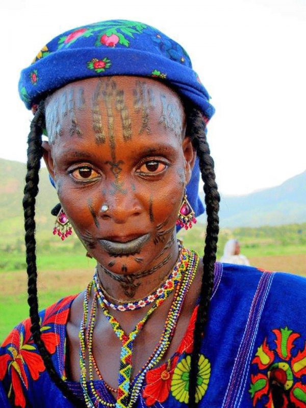 Fulani woman with tattooed face - Cameroon holidays