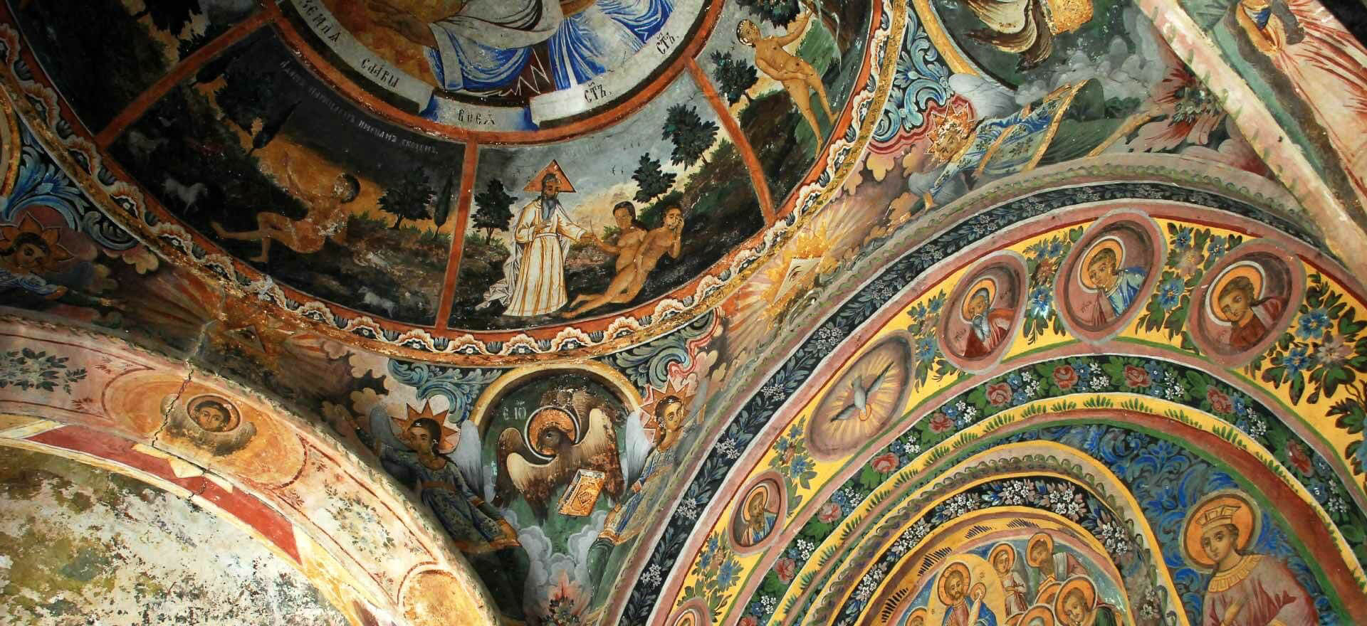 Church interior decorated with frescoes - Bulgaria tours