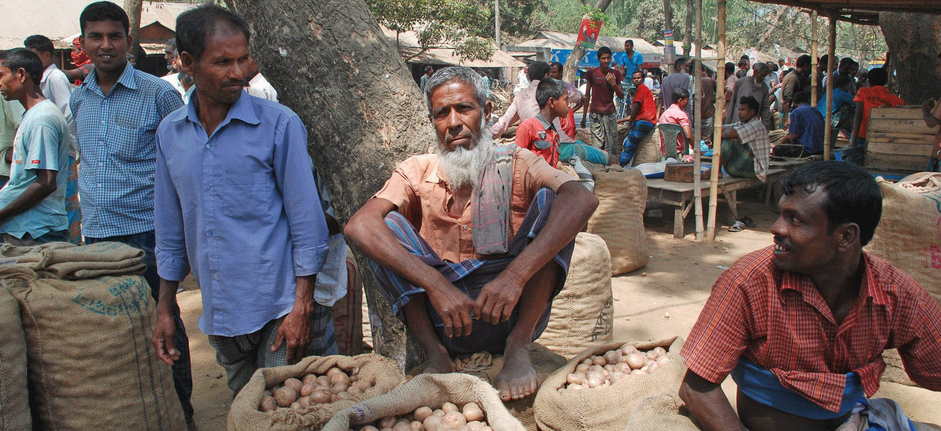 Man in village market, rural Bangladesh