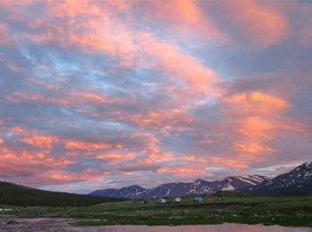 Sunset in the Altai Mountains - Mongolia tours