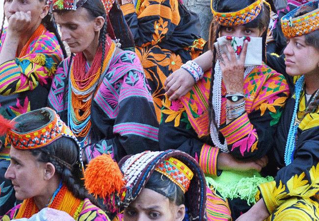 Kalash women in traditional dress - Pakistan tours