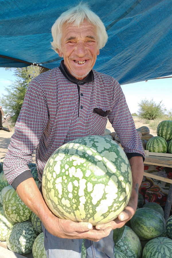 Man with massive melon - Central Asia holidays