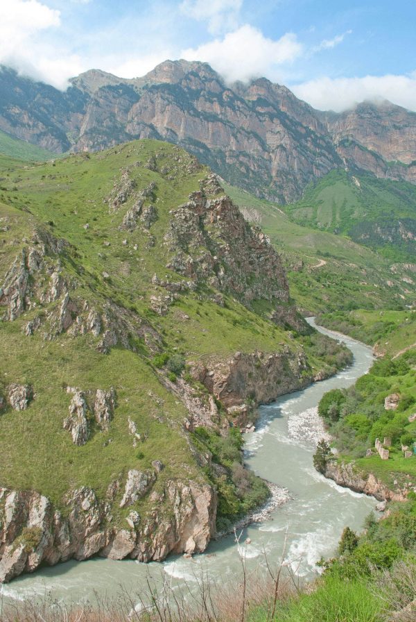Mountain scenery in North Ossetia