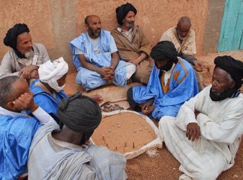 Local men in the ancient city of Ouadane - Mauritania tours