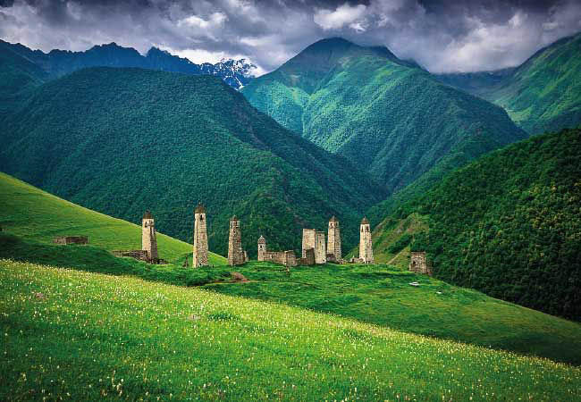 Erzi watchtowers, Ingushetia, Russia Caucasus