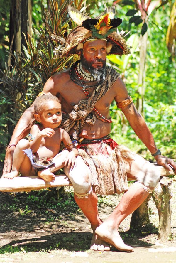 Papua New Guinea man in traditional dress