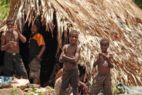 Village boys in Sepik River