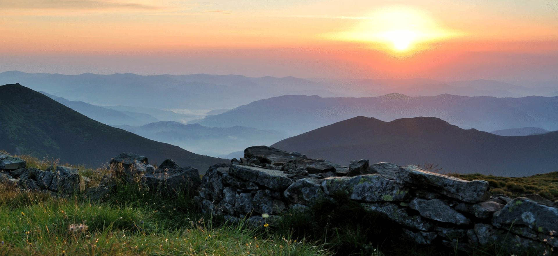 Ukraine Holidays and Tours - Sunset in the Carpathian Mountains