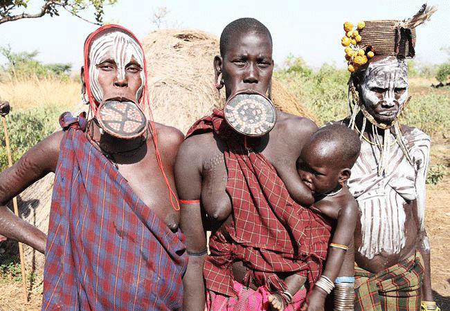 Mursi women in Omo Valley - Ethiopia Holidays and Tours