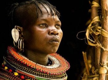 Kenya Holidays and Tours - Samburu woman with beaded necklace