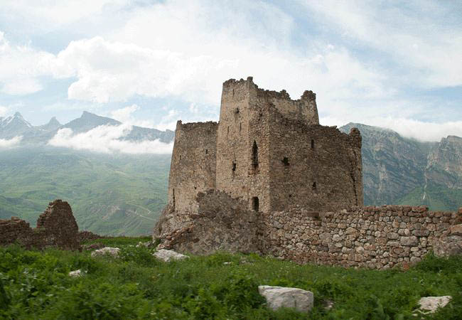 Ancient fort in the High Caucasus on Russia holidays and tours