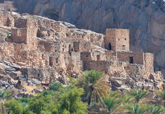 Oman mountains and settlement - 'Good for' Oman tour image