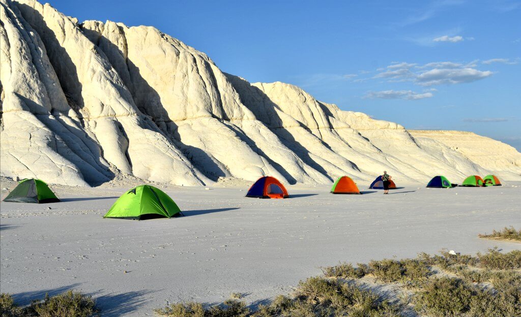 Tents in the desert of Mangistau - best Central Asia tours