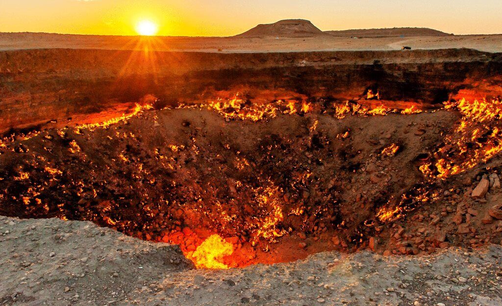 Flaming craters in Turkmenistan