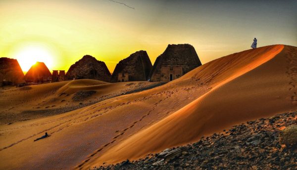 Ruined pyramids at Meroe