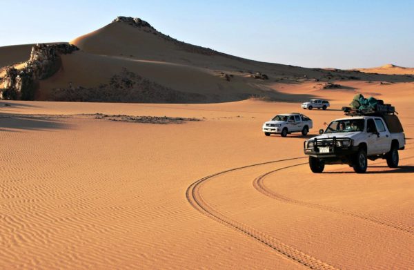 Four wheel drive vehicles in Sudan