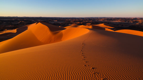 Sahara desert scenery on Tassili n'Ajjer tour