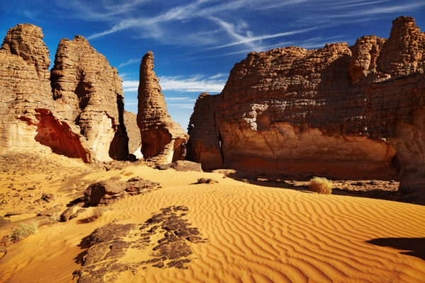 Sahara desert scenery on Tassili n'Ajjer tour