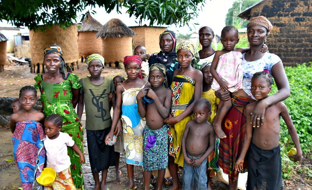 Group of villagers in West Africa
