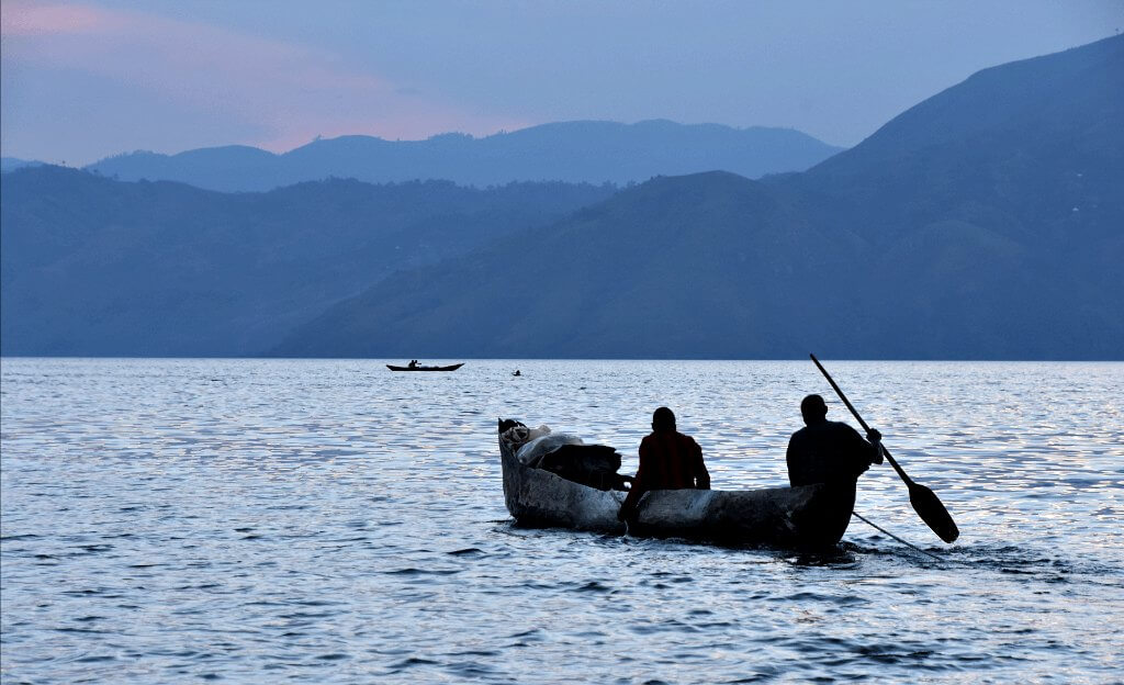 Fishermen on Lake Kivu, Congo DRC