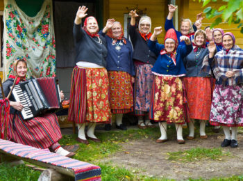 Women in traditional dress on Kihnu Island - Estonia holidays and tours