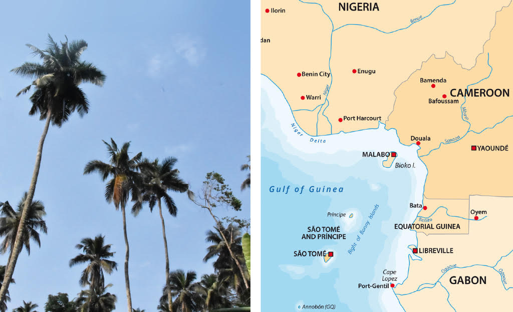Sao Tomé & Principe map for travel guide blog
