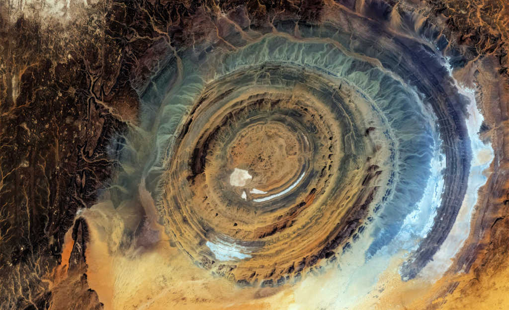 Richat Structure near the western edge of the Sahara Desert - thanks to Unsplash