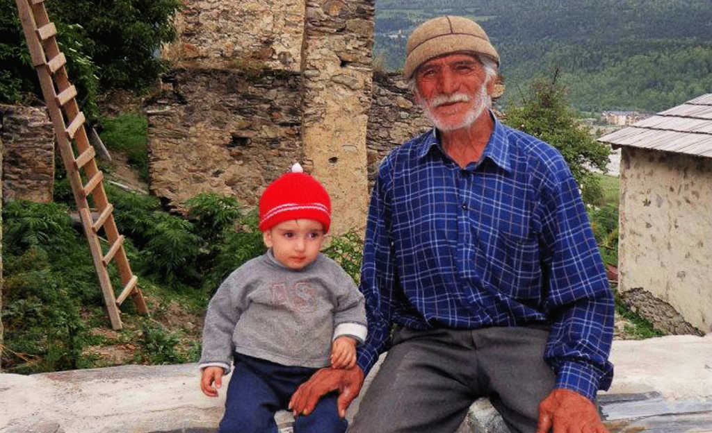 Man and boy, Caucasus, Edge of Europe tour