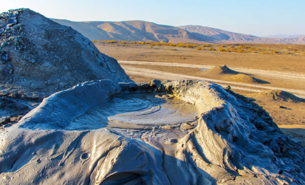 Mud volcano in Gobustan National Park, Azerbaijan