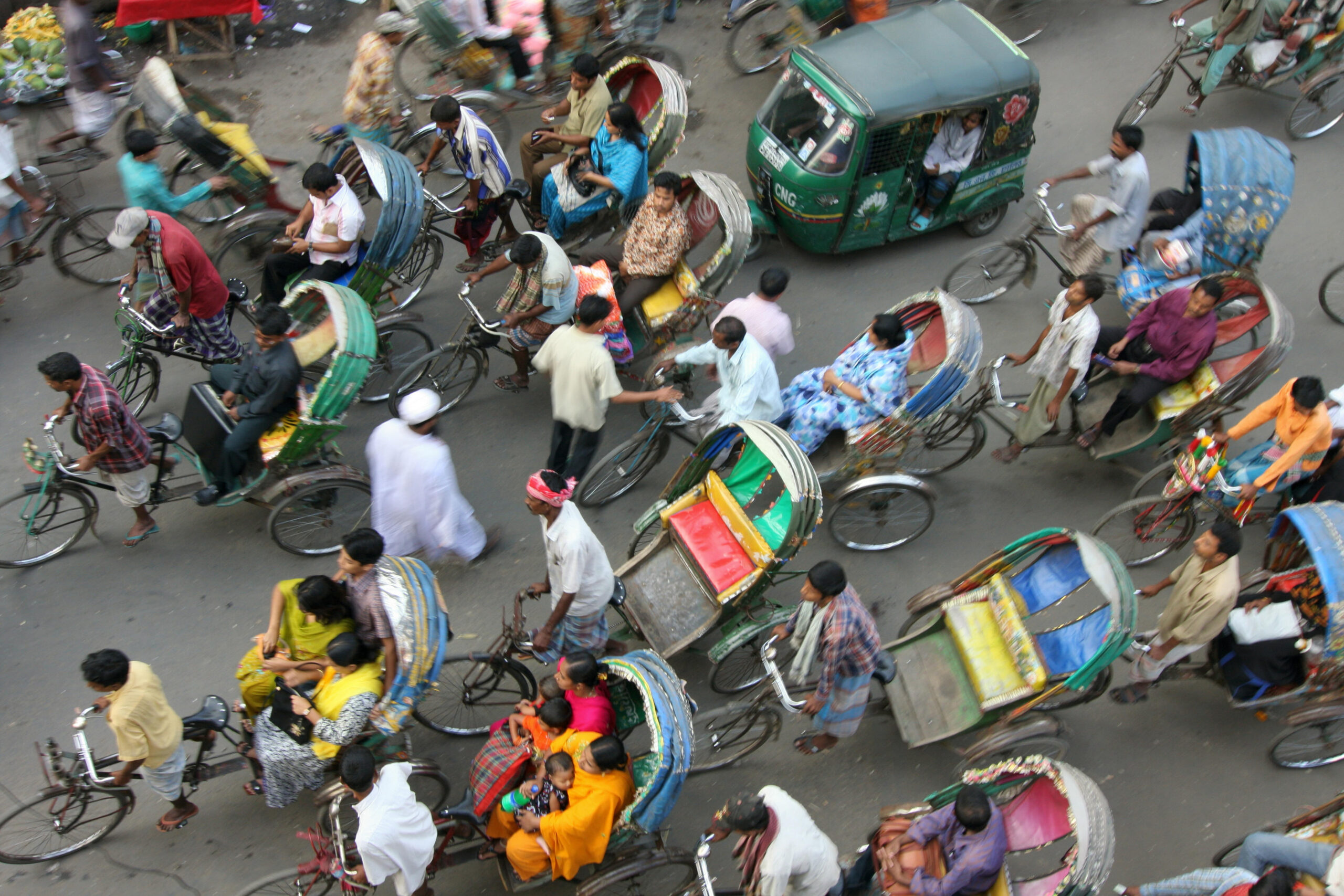 Cycle rickshaws, Old Dhaka