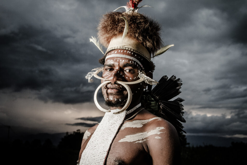 traditional dress in Papua.