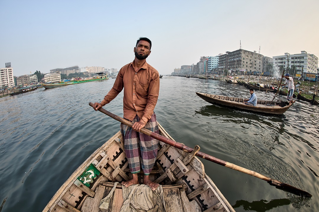 Boatman in old Dhaka